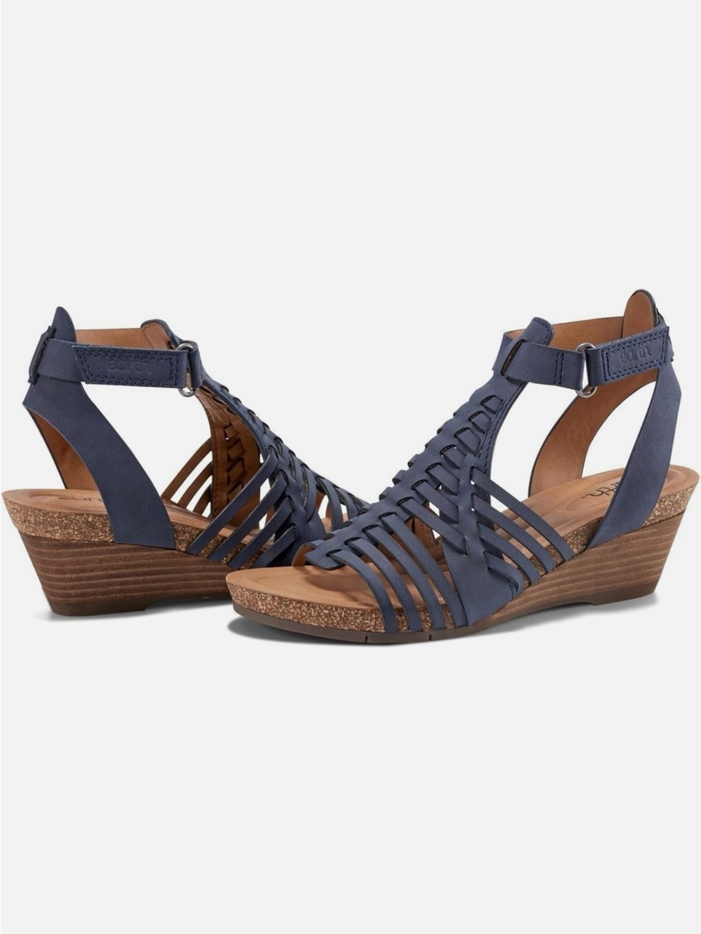 ♥️♥️Earth Womens Hattie Fisherman Wedge Sandal - Navy